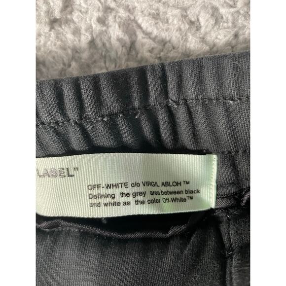 Off-White Logo Print Jogger Track Pants Men’s 30 Black Virgil Abloh Street Style - Picture 12 of 16